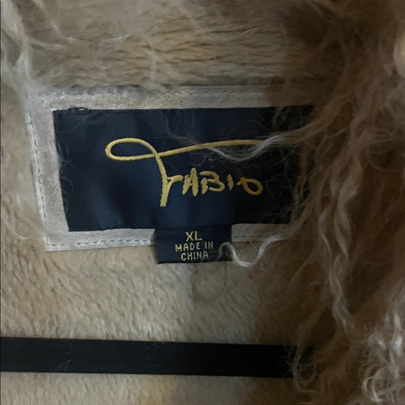 Vintage Fabio Genuine Leather Luxurious Shearling Leather Jacket in Tan - Picture 2 of 12